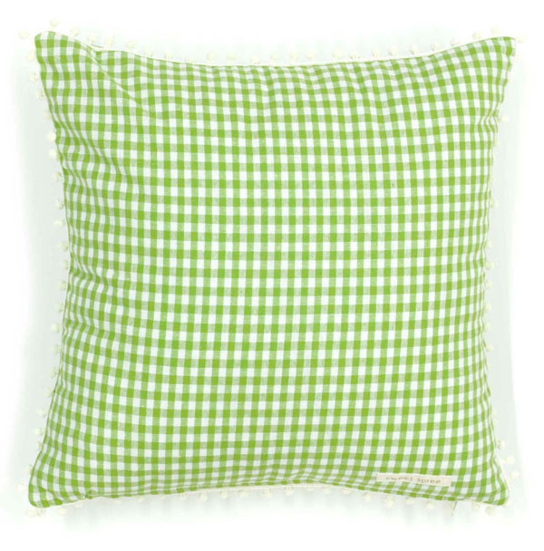 Kissen mit Hase in grün