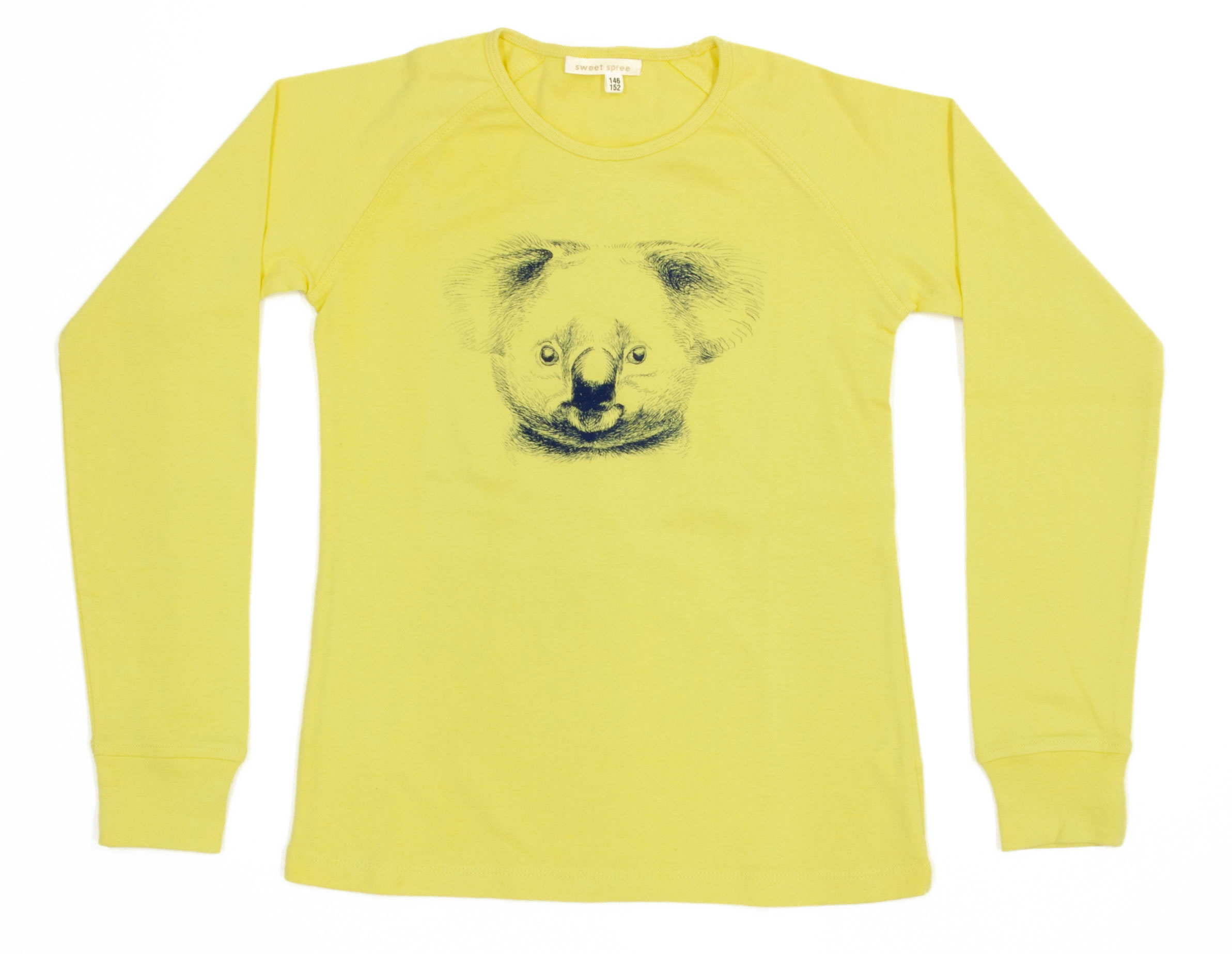 langarmshirt, koalamotiv gelb